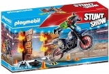 Motocicleta cu perete de foc Stunt Show Playmobil 
