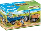 Tractor Cu Remorca Si Muncitor, Playmobil 