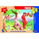 Puzzle 35 de piese - Ursul pacalit de vulpe