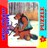 Puzzle 60 de piese - Ursul pacalit de vulpe