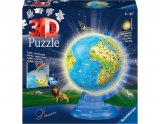 Puzzle 3D Luminos Glob Pamantesc, 180 Piese Ravensburger