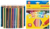 Creioane colorate hexagonale, 48 culori/set M&G