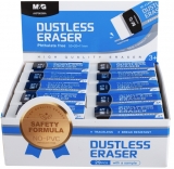 Guma de sters alba M&G, cu manson, 29+1 buc/display