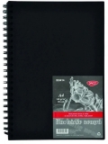 Bloc desen A4, hartie neagra, legat cu spira, coperta tare, 140 g/mp, 30 file Daco