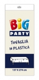 Fata de masa din plastic bej 137 x 274 cm Big Party