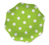Farfurie 18 cm verde, 10 buc/set Big Party