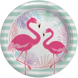 Farfurii 18 cm Flamingo 8 buc/set Party