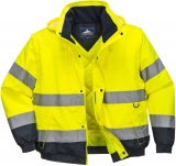 Jacheta Contrast Bomber Hi-Vis, galben, Portwest