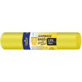 Saci menajeri strong, Ldpe, Clarina, 120L 10/rola, galben 