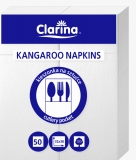 Servetele Cangur cu buzunar pentru tacam, 2 str, 50 buc/set, Point to point, alb, Clarina