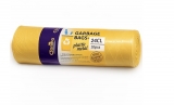 Saci menaj Clarina segregare strong, galben, LDPE, 240L, 10 buc/rola