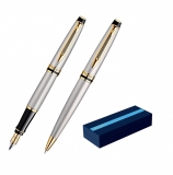 Set stilou + pix Expert Essential Stainless Steel GT Waterman