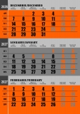 Calendar perete A3 CLASIC, Portocaliu, 2027