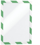 Rama magnetica autoadeziva Duraframe Security, A4, alb-verde, 2 buc/set Durable
