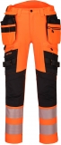 Pantaloni DX4 Hi-Vis Portwest, holster detasabil, portocaliu/negru