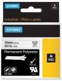 Banda ID1 polyester permanent 19 mm x 5.5 m negru-alb Dymo
