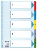 Index Mylar, A4, numerotare 1-5, Esselte