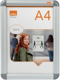 Rama pentru perete, aluminiu, cu clip, A4, gri NOBO
