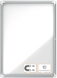 Avizier Premium Plus, interior, otel emailat, 9x A4, cu usa si cheie, magnetic, alb NOBO