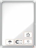 Aizier Premium Plus, exterior, otel emailat, 9x A4, cu usa si cheie, magnetic, alb NOBO