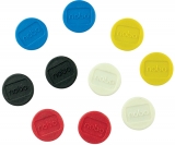Magneti pentru table, diametru 13 mm, culori asortate, 10 buc/set Nobo