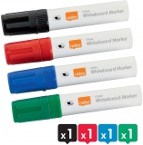 Marker pentru table si flipcharturi, varf tip dalta 5-12 mm, Jumbo, 4 buc/cutie, diverse culori NOBO