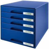 Cabinet cu 5 sertare A4 Maxi Leitz Plus albastru