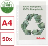 Folie de protectie Recycled, PP reciclat, A4 Maxi, 70 mic, 50 buc/cutie, standard Esselte