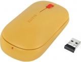 Mouse wireless Cosy, conexiune duala, dimensiune medie Leitz galben chihlimbar