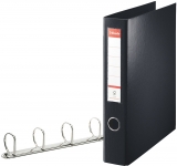 Caiet mecanic  VIVIDA Jumbo, PP/PP, partial reciclat, certificare FSC, A4, mecanism 4DR, inel 40 mm, Esselte negru