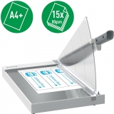 Ghilotina Office Precision, A4 MAXI, 15 coli, laser indicator inclus, gri Leitz