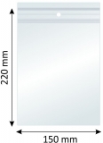 Pungi ziplock, 150 x 220 mm, 100/set