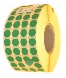 Etichete rotunde 10 mm verzi 17320 bucati/rola