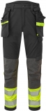Pantaloni cu buzunare Holster detasabile, Clasa 1, Galben/Negru, Short, Portwest EV4