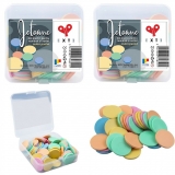 Jetoane Exte din plastic, culori pastel 80 buc/set