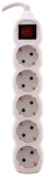 Prelungitor 5 prize, 5 m, cu intrerupator si protectie, rotunjit, 3xG1.5mmp Well