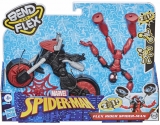 Figurina flexibila Spiderman cu motocicleta Hasbro