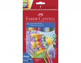 Creioane colorate, acuarela 36 buc + pensula, Faber-Castell