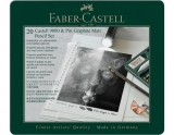 Set 20 buc creion grafit mat + castell 9000, Faber-Castell