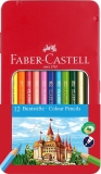 Creioane Colorate cutie metal 12 culori/set Faber-Castell