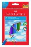 Creioane Colorate triunghiulare cu ascutitoare Eco 36 culori/set Faber-Castell