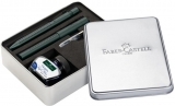 Set cadou stilou + pix + cerneala + convertor grip, verde inchis, Faber-Castell