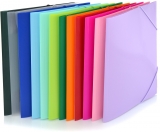 Mapa plastic Office box, A4, prindere cu elastic, diverse culori