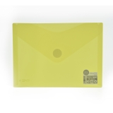 Mapa plastic Office box A5, prindere tip arici, in V, galben