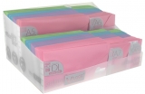 Display plic plastic Office box, prindere tip arici, 5 dimensiuni de plic, culori pastel, 250 buc.