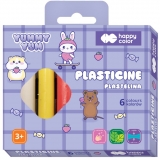 Plastilina scolara Happy Color, 6 culori, Capybara Yummy Yum