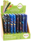 Roller gel cu rescriere Happy Color, 0.5 mm, albastru, Pixi Planet, diverse culori, display 40 de bucati