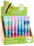 Roller gel cu rescriere Happy Color, 0.5 mm, albastru, Fluffy Ears, diverse culori, display 40 de bucati