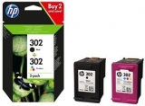 Combo Pack Black + Color Nr.302 X4D37Ae Original Hp Deskjet 2130 Aio