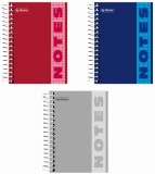 Caiet cu spira, A6, 200 file, matematica, Trend, diverse culori, Herlitz